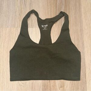 YoungLA Olive Green Racerback Sports Bra - Size Small